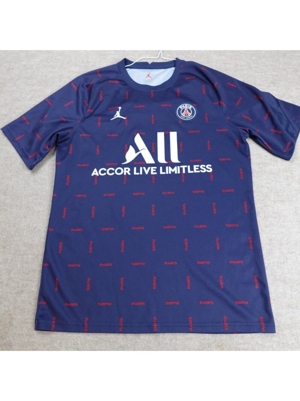 Paris Saint Germain Soccer Jersey Medium Blue Embroidered Jordan CW4883